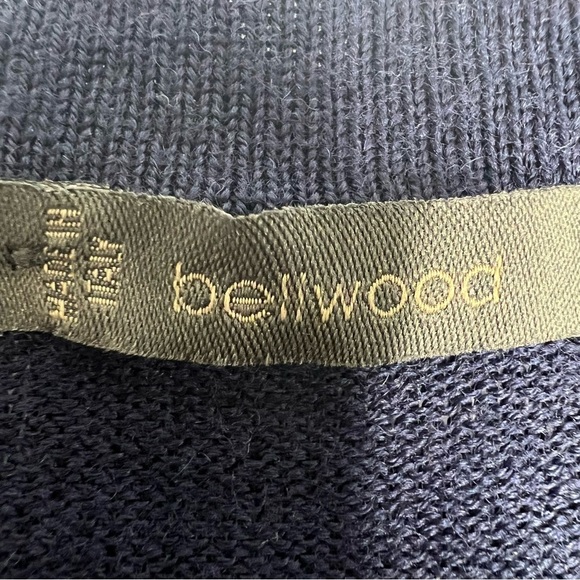 BELLWOOD 56 Fine Merino Wool Button Down V-Neck Sweater Vest Navy Blue - Picture 3 of 9